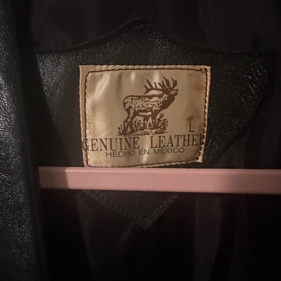 Large a genuine Leather cropped cowgirl jacket - Picture 2 of 4